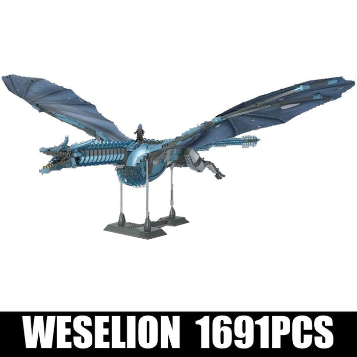 Compatible with Lego MOC Flying Building Blocks Giant Dragon Model