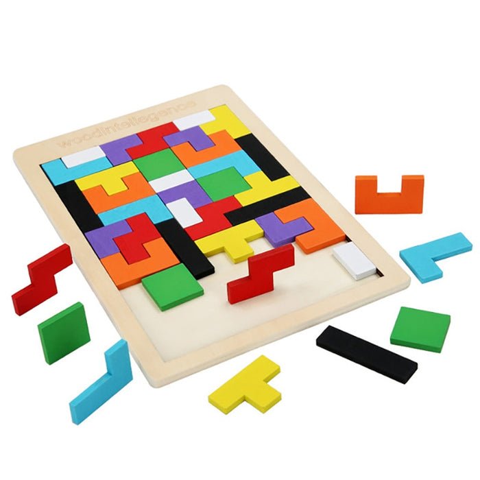 Wooden Jigsaw Puzzles Baby Toy Tangram Montessori Materials Educational Toys