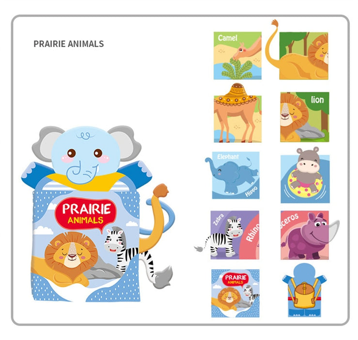 Hand Puppet Fabric Books Newborn Baby Educational Cloth Book