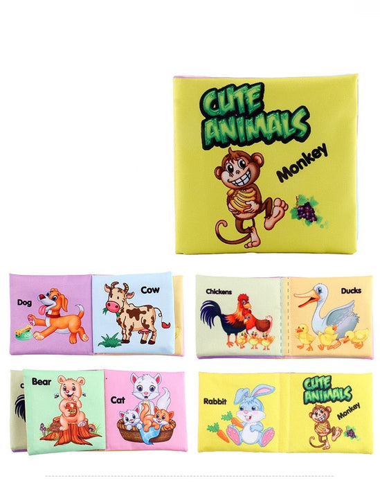 Hand Puppet Fabric Books Newborn Baby Educational Cloth Book