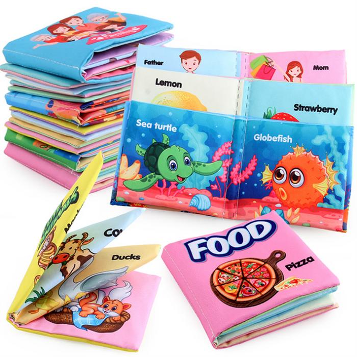Hand Puppet Fabric Books Newborn Baby Educational Cloth Book