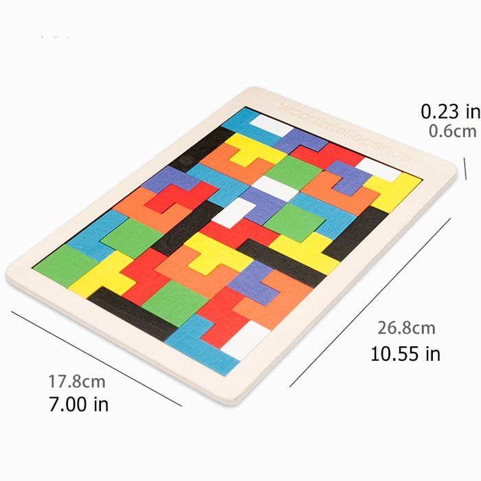 Wooden Jigsaw Puzzles Baby Toy Tangram Montessori Materials Educational Toys