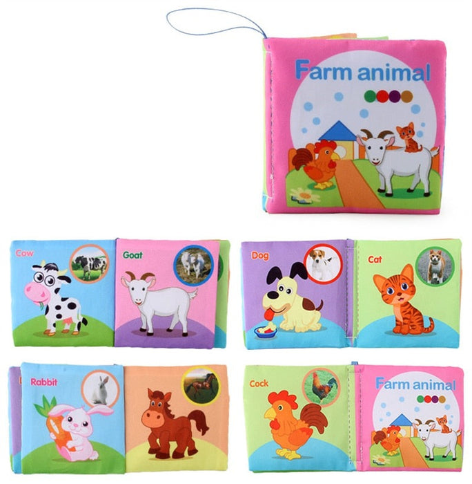 Hand Puppet Fabric Books Newborn Baby Educational Cloth Book