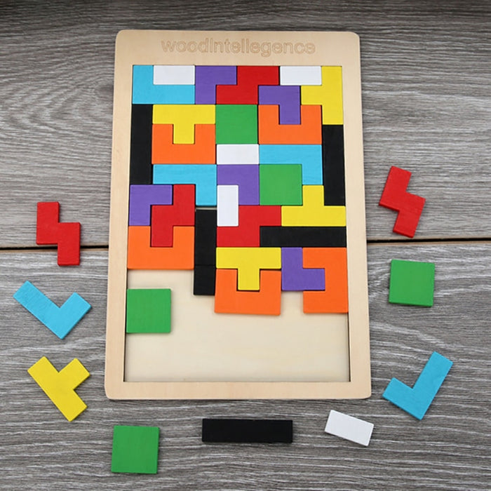 Wooden Jigsaw Puzzles Baby Toy Tangram Montessori Materials Educational Toys