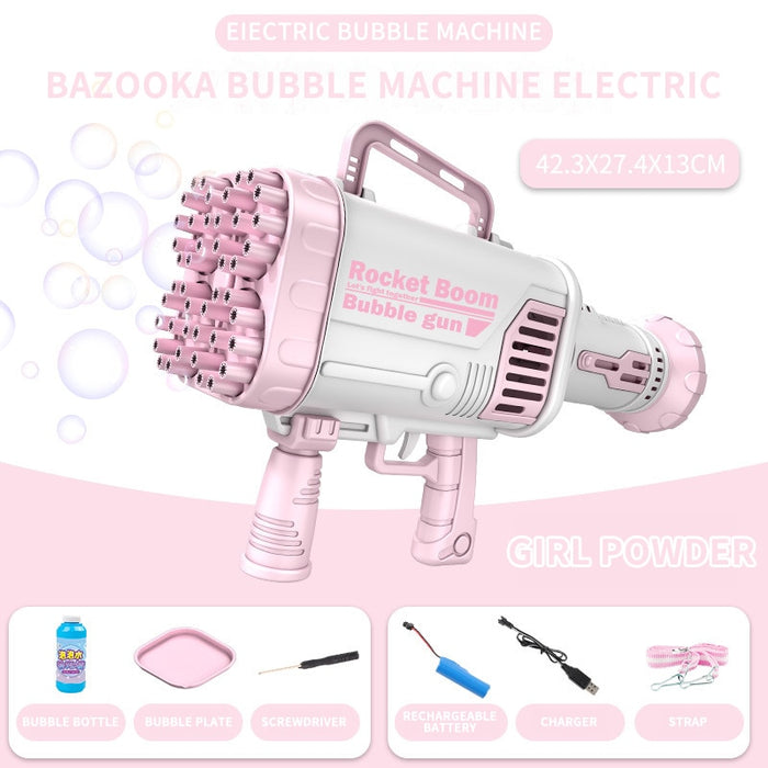 Electric Bubble Gun Gatlin Bubble Gun Machine Soap Bubbles Magic Bubble