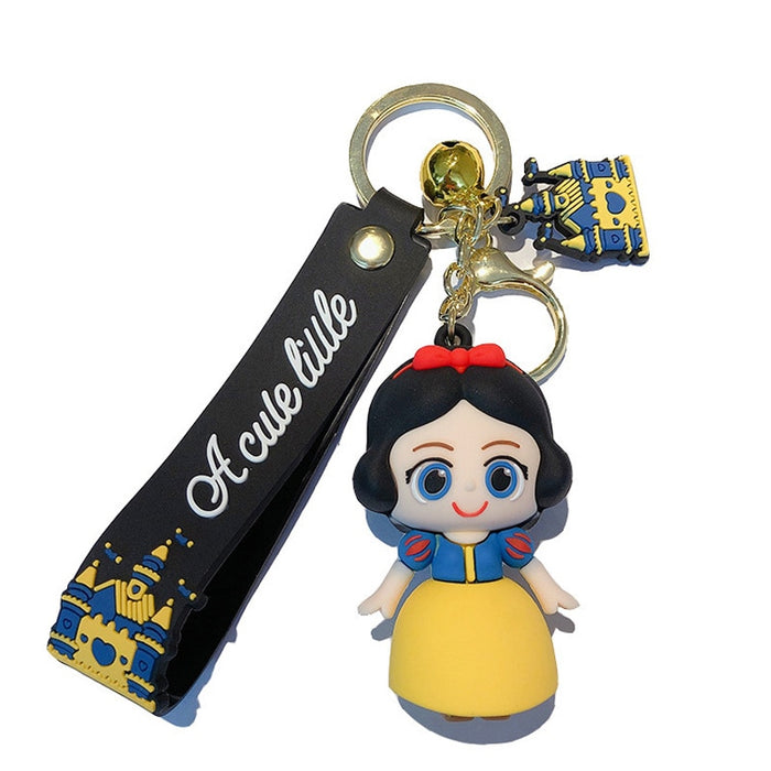 Disney Anime Cartoon Princess Keychain Mermaid Toys