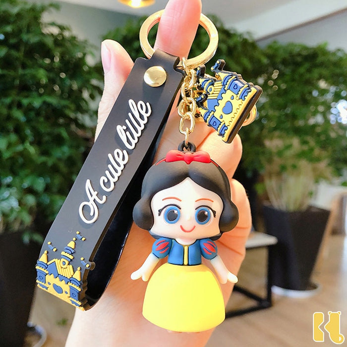 Disney Anime Cartoon Princess Keychain Mermaid Toys