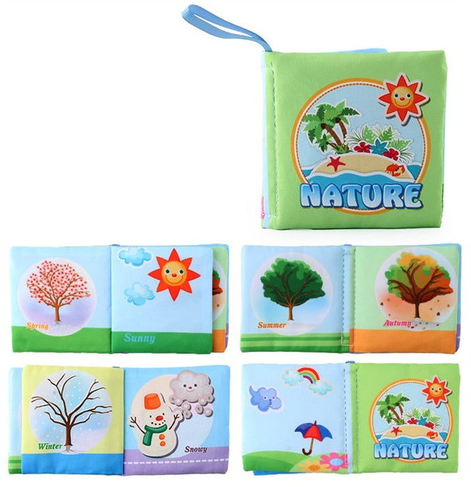 Hand Puppet Fabric Books Newborn Baby Educational Cloth Book