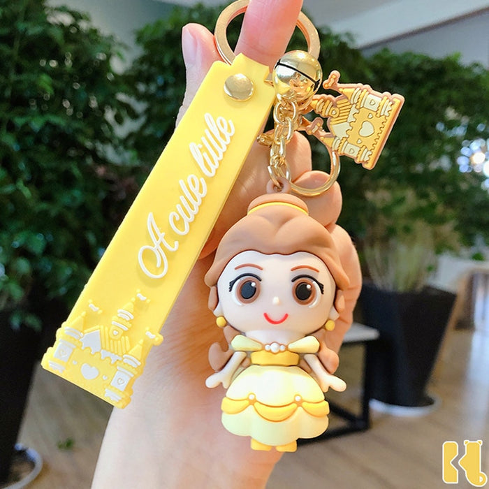 Disney Anime Cartoon Princess Keychain Mermaid Toys