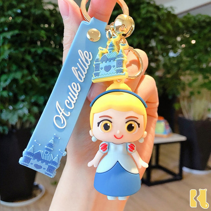 Disney Anime Cartoon Princess Keychain Mermaid Toys