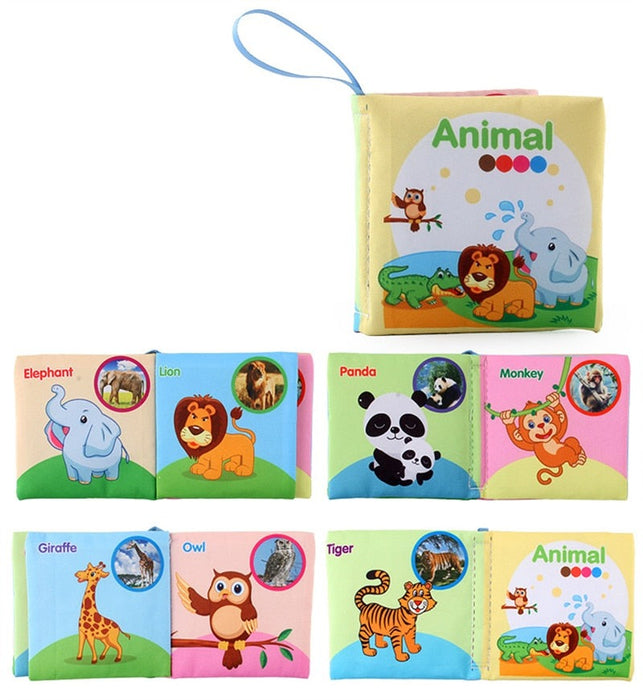 Hand Puppet Fabric Books Newborn Baby Educational Cloth Book