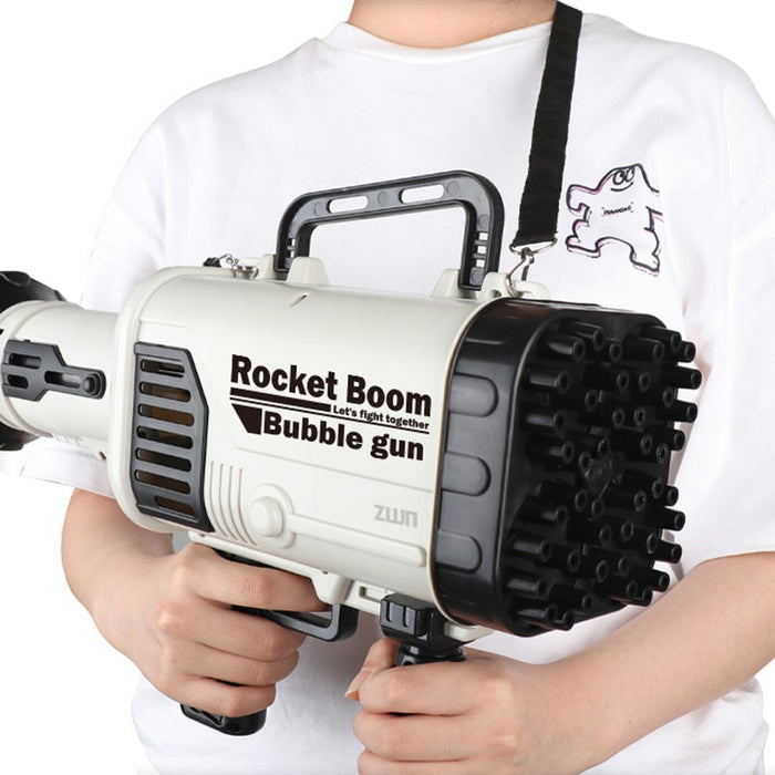 Hot Kids Gatling Bubble Gun Toy 64-Hole Charging Electric Automatic Bubble Machine