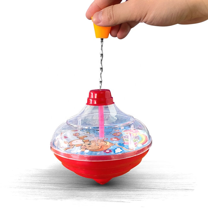 Spinning Top Toy with LED and Music Peg-top Hand Spinner Gyro Toy