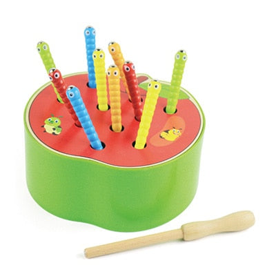 Toddler Toy Magnetic Woodpecker Catching Worms and Feeding Game Toys Set