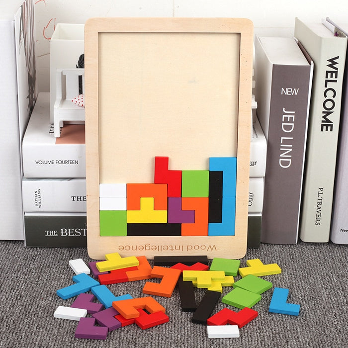 Wooden Jigsaw Puzzles Baby Toy Tangram Montessori Materials Educational Toys