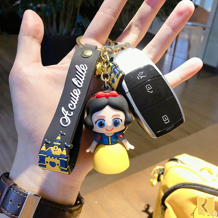 Disney Anime Cartoon Princess Keychain Mermaid Toys
