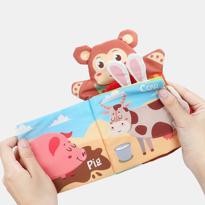Hand Puppet Fabric Books Newborn Baby Educational Cloth Book