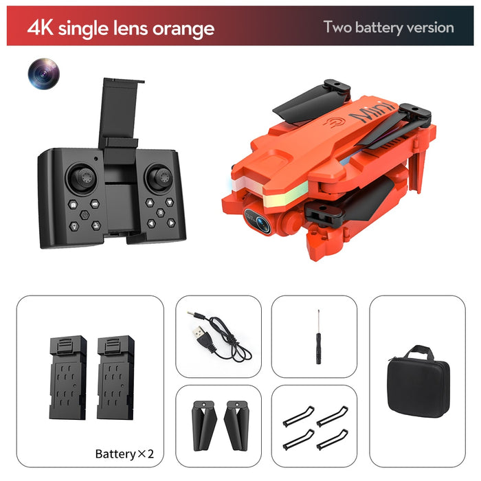 XT8 Mini Drone with Dual Camera HD 4K WIFI FPV One-Key Return Foldable RC Quadcopter Helicopter