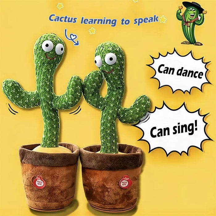 Dancing Cactus Toy Repeat Talking USB Charging Can Sing Record Cactus