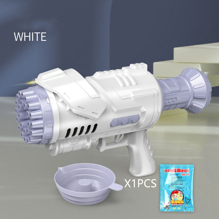 Hot Kids Gatling Bubble Gun Toy 64-Hole Charging Electric Automatic Bubble Machine