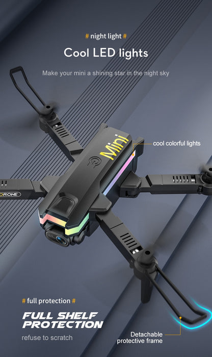 XT8 Mini Drone with Dual Camera HD 4K WIFI FPV One-Key Return Foldable RC Quadcopter Helicopter