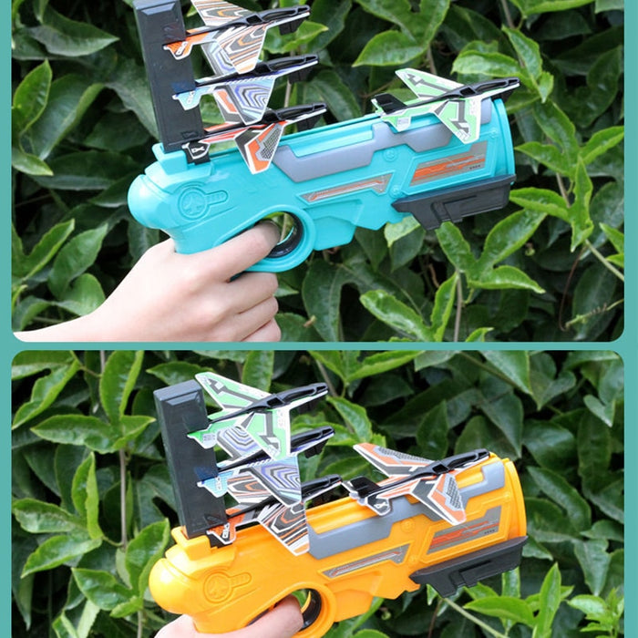 Catapult Plane Sports Game Outdoor Garden Child Airplane Launcher