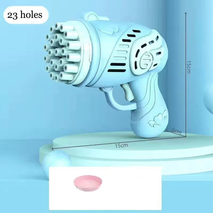 Bubble Gun Electric Automatic Soap Rocket Bubbles Machine Kids Portable