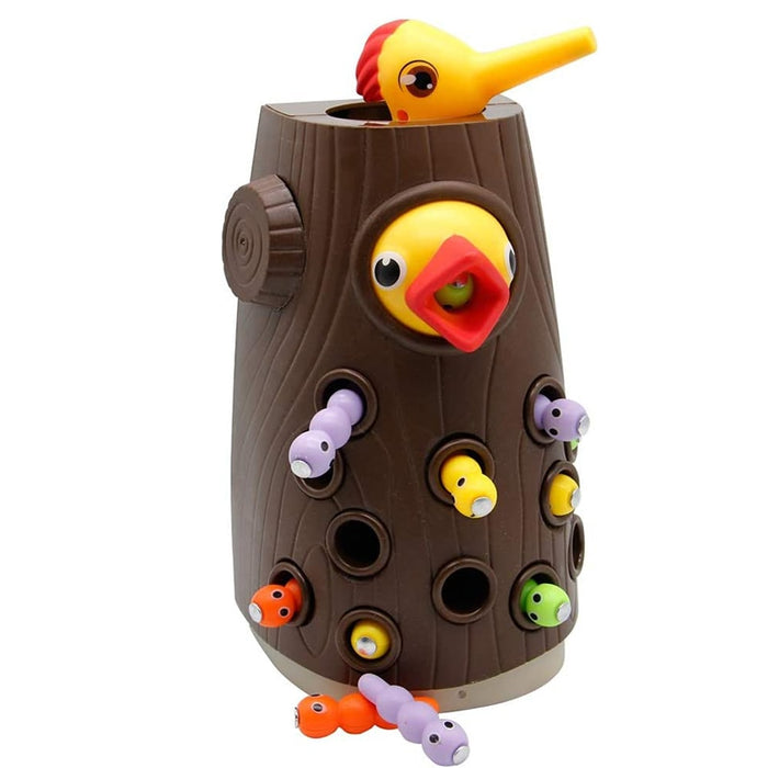 Toddler Toy Magnetic Woodpecker Catching Worms and Feeding Game Toys Set
