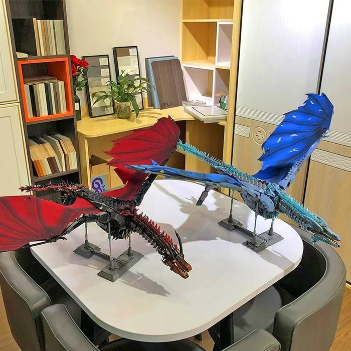 Compatible with Lego MOC Flying Building Blocks Giant Dragon Model