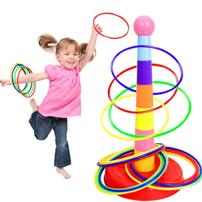 Children Throw Circle Game Ferrule Stacked Toys Fun Indoor Outdoor