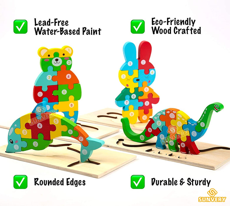 Montessori Wooden Toddler Puzzles for Kids Montessori Toys for Toddlers