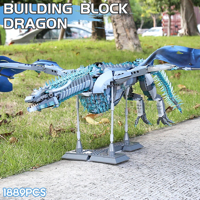 Compatible with Lego MOC Flying Building Blocks Giant Dragon Model