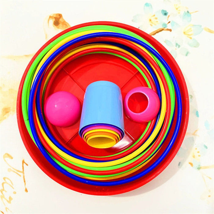 Children Throw Circle Game Ferrule Stacked Toys Fun Indoor Outdoor