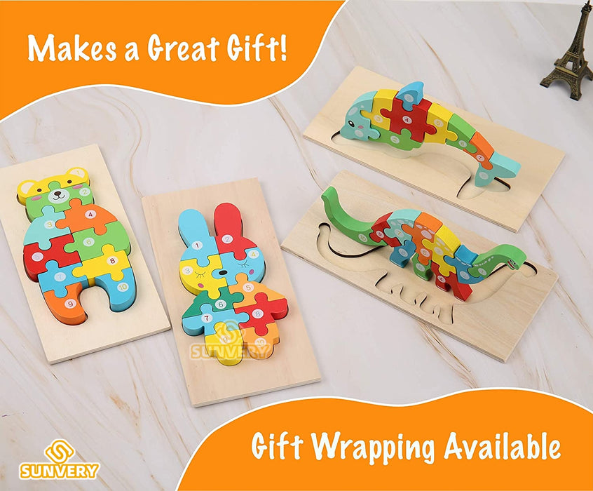 Montessori Wooden Toddler Puzzles for Kids Montessori Toys for Toddlers