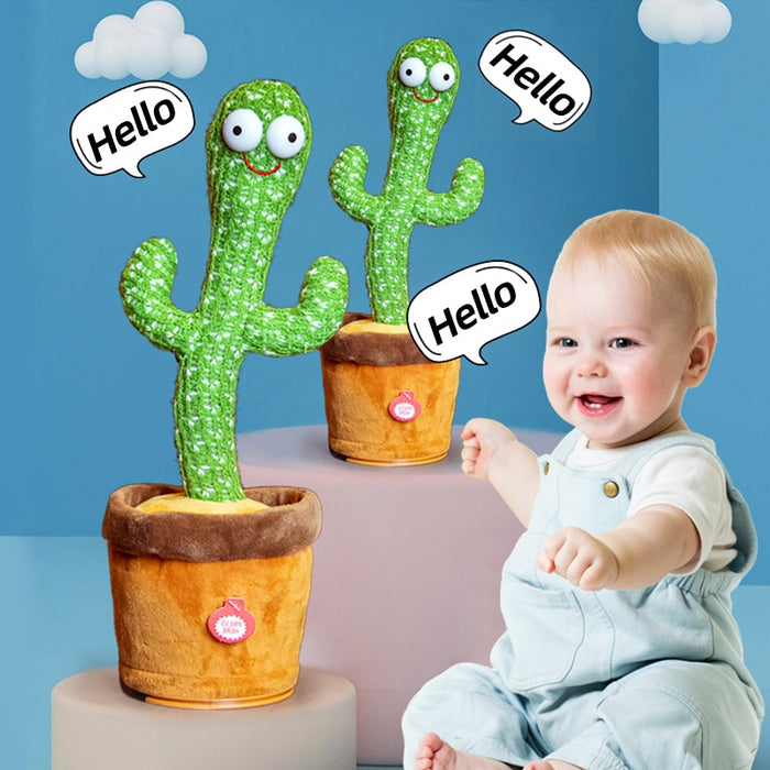 Dancing Cactus Toy Repeat Talking USB Charging Can Sing Record Cactus