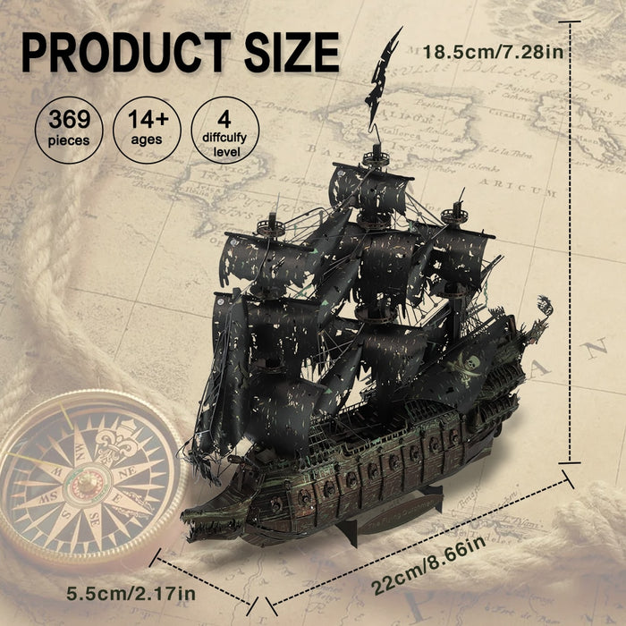 3D Metal Puzzle The Flying Dutchman Model Building Kits Pirate Ship Jigsaw