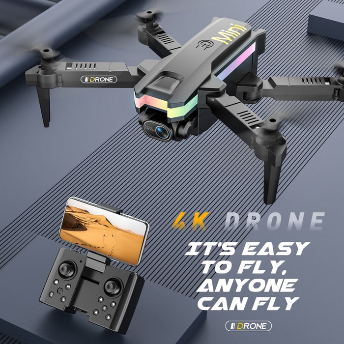 XT8 Mini Drone with Dual Camera HD 4K WIFI FPV One-Key Return Foldable RC Quadcopter Helicopter