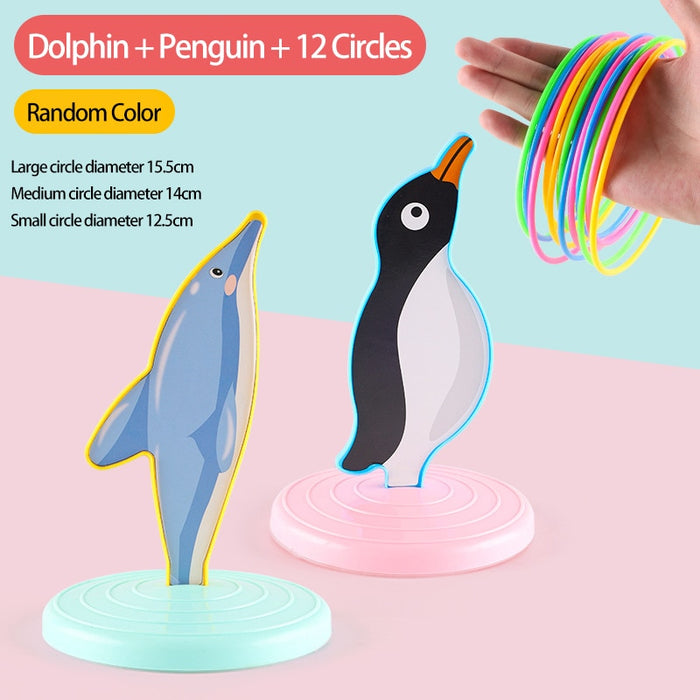 Children Throw Circle Game Ferrule Stacked Toys Fun Indoor Outdoor