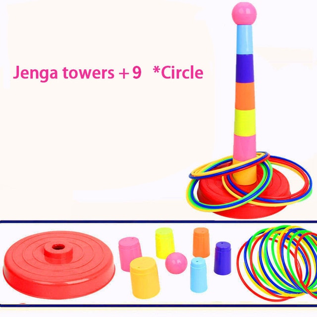 Children Throw Circle Game Ferrule Stacked Toys Fun Indoor Outdoor