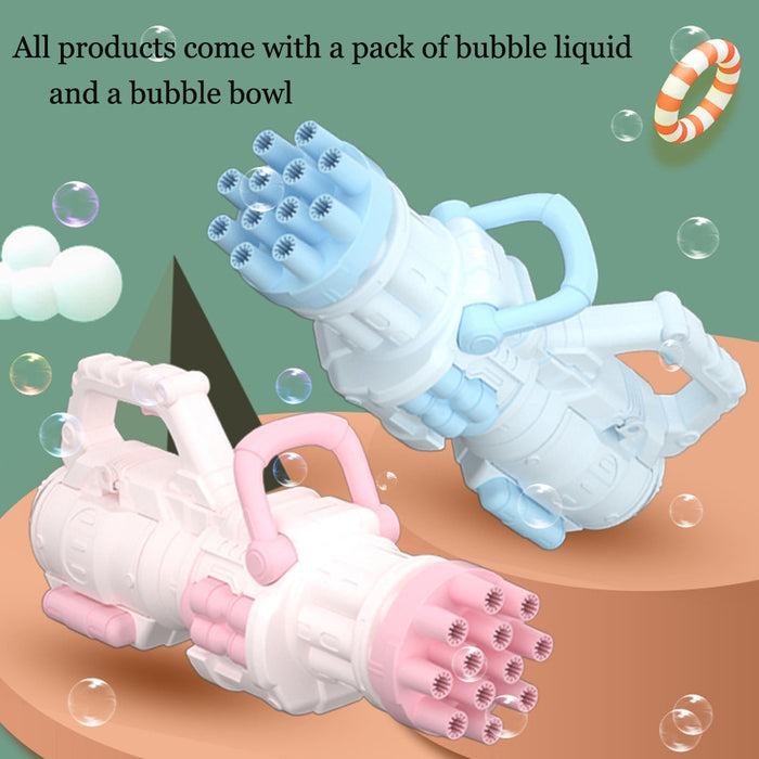 Bubble Gun Electric Automatic Soap Rocket Bubbles Machine Kids Portable