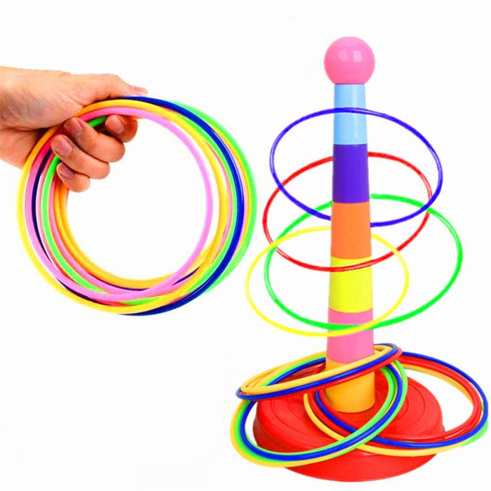 Children Throw Circle Game Ferrule Stacked Toys Fun Indoor Outdoor