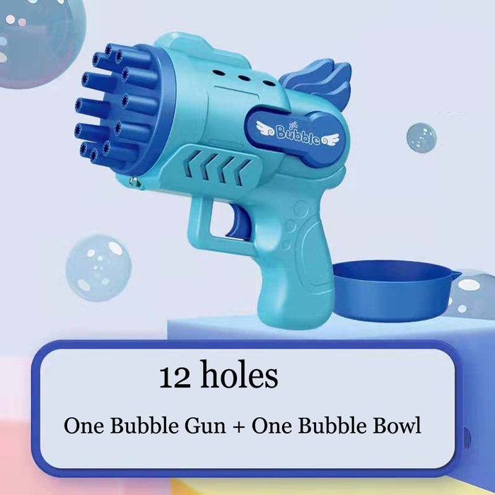 Bubble Gun Electric Automatic Soap Rocket Bubbles Machine Kids Portable