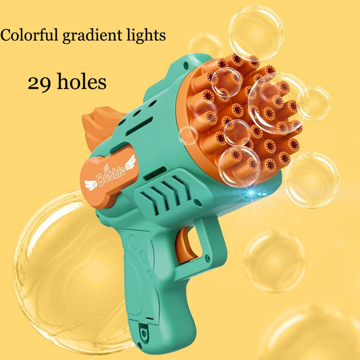 Bubble Gun Electric Automatic Soap Rocket Bubbles Machine Kids Portable
