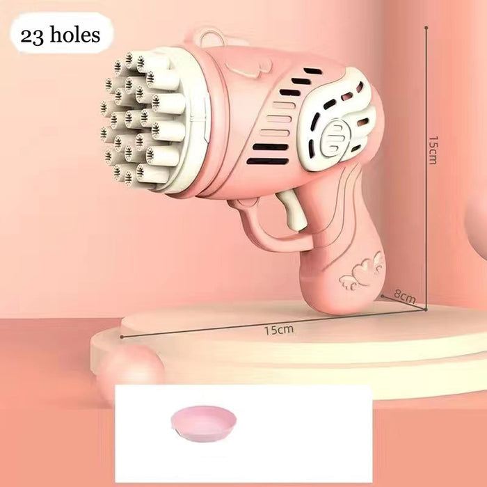 Bubble Gun Electric Automatic Soap Rocket Bubbles Machine Kids Portable