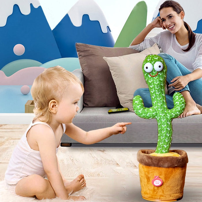 Dancing Cactus Toy Repeat Talking USB Charging Can Sing Record Cactus