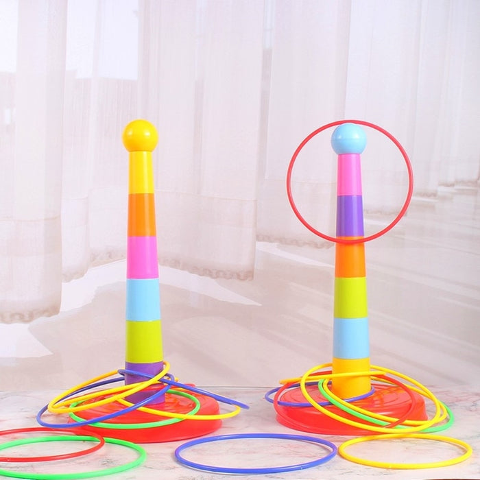 Children Throw Circle Game Ferrule Stacked Toys Fun Indoor Outdoor