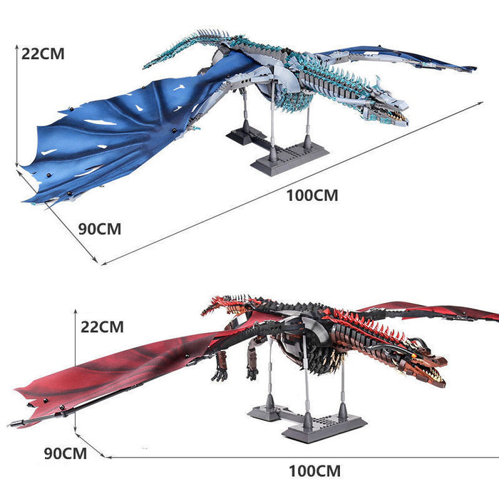 Compatible with Lego MOC Flying Building Blocks Giant Dragon Model