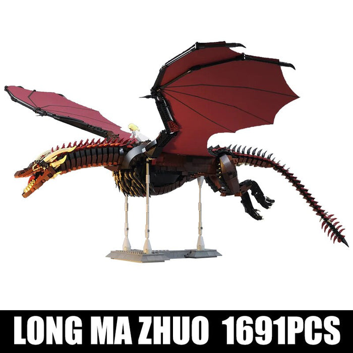 Compatible with Lego MOC Flying Building Blocks Giant Dragon Model