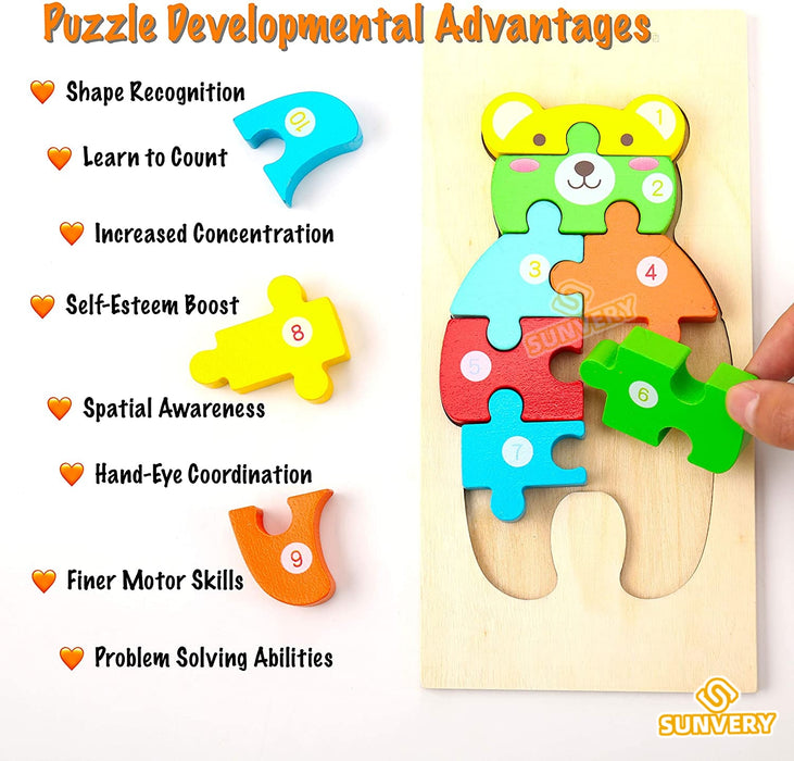 Montessori Wooden Toddler Puzzles for Kids Montessori Toys for Toddlers