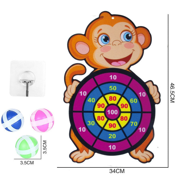 Sticky Ball Dart Board Target Sports Game Toys For Children
